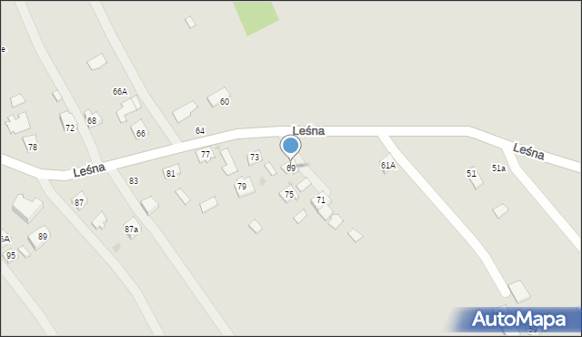 Ropczyce, Leśna, 69, mapa Ropczyce