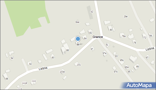 Ropczyce, Leśna, 86, mapa Ropczyce