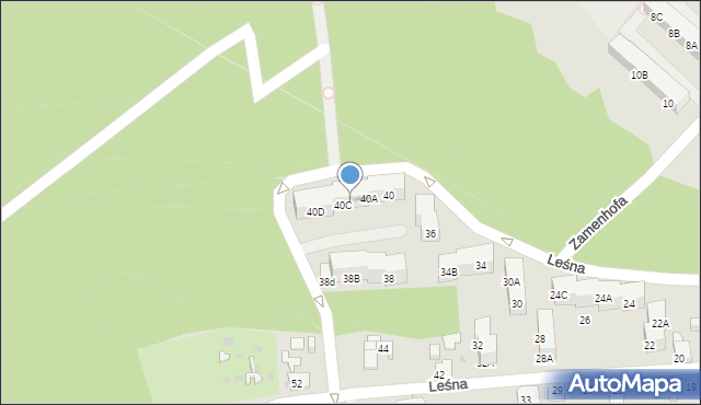 Ruda Śląska, Leśna, 40B, mapa Rudy Śląskiej