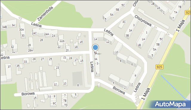 Ruda Śląska, Leśna, 5B, mapa Rudy Śląskiej