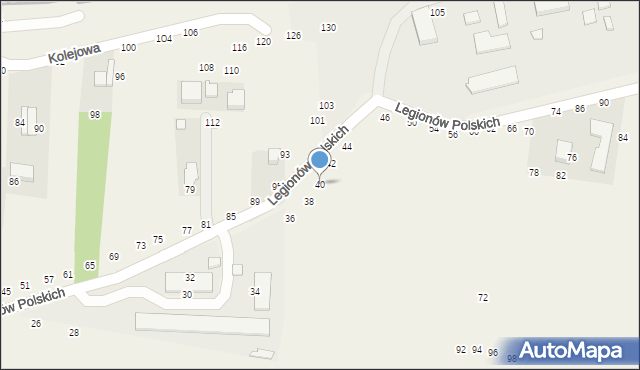 Rudawa, Legionów Polskich, 40, mapa Rudawa