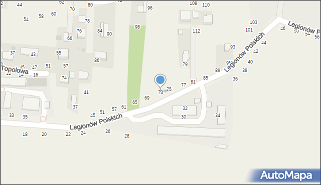 Rudawa, Legionów Polskich, 73, mapa Rudawa