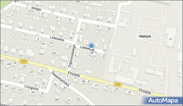 Rybnik, Lelewela Joachima, 18, mapa Rybnika