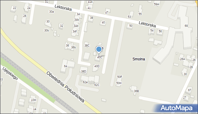 Rybnik, Lektorska, 40C, mapa Rybnika