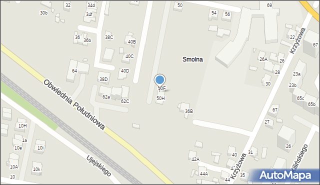 Rybnik, Lektorska, 50G, mapa Rybnika