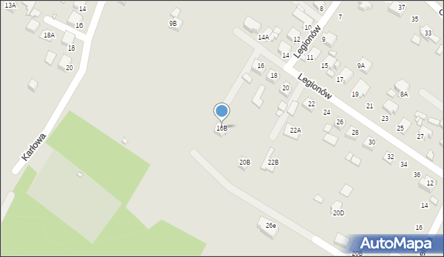 Rybnik, Legionów, 16B, mapa Rybnika