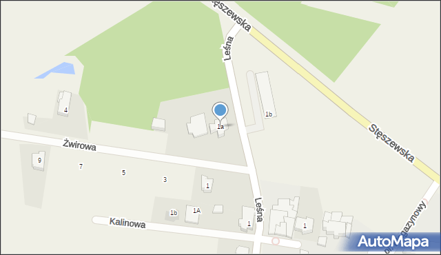 Rybojedzko, Leśna, 1a, mapa Rybojedzko