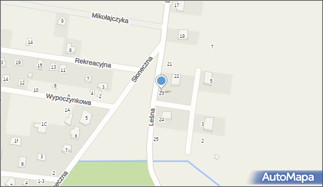 Rybojedzko, Leśna, 23, mapa Rybojedzko