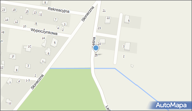 Rybojedzko, Leśna, 25, mapa Rybojedzko
