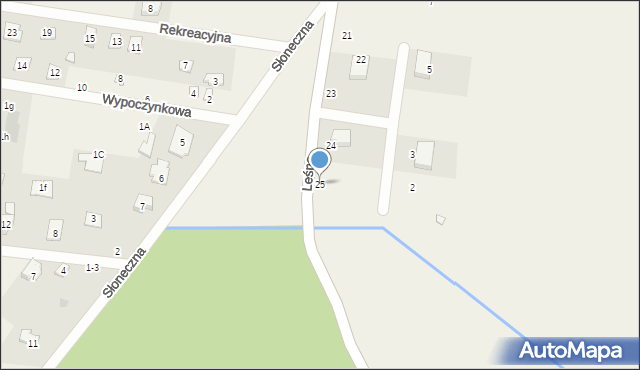 Rybojedzko, Leśna, 25, mapa Rybojedzko