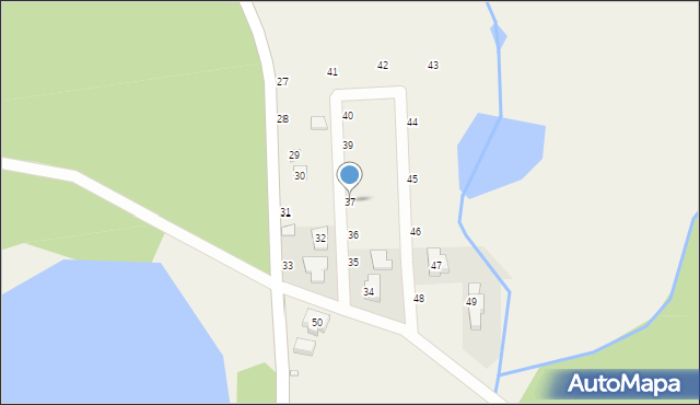 Rybojedzko, Leśna, 37, mapa Rybojedzko