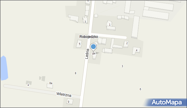 Rybojedzko, Leśna, 4A, mapa Rybojedzko