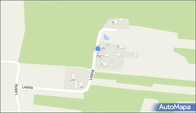 Rzerzęczyce, Leśna, 27a, mapa Rzerzęczyce