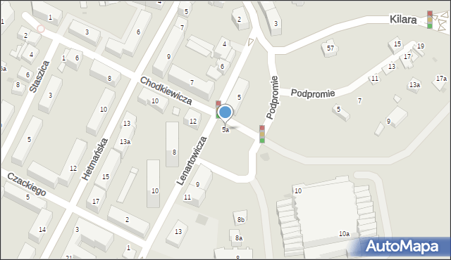Rzeszów, Lenartowicza Teofila Aleksandra, 5a, mapa Rzeszów