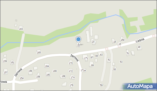 Rzeszów, Leśna, 22, mapa Rzeszów