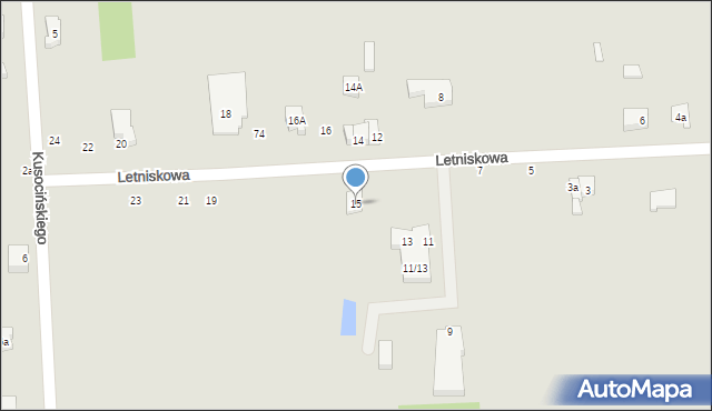 Rzgów, Letniskowa, 15, mapa Rzgów