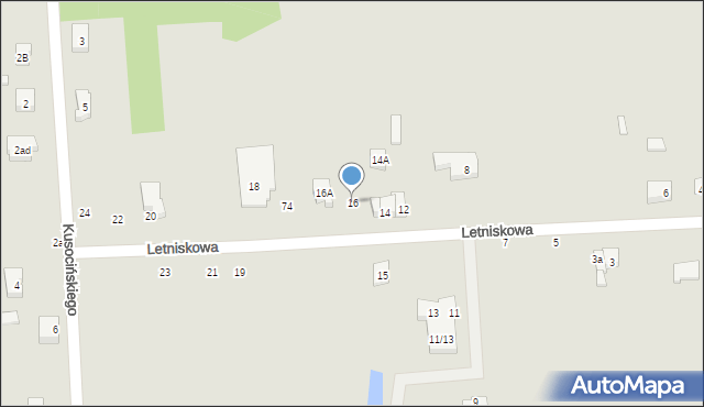 Rzgów, Letniskowa, 16, mapa Rzgów