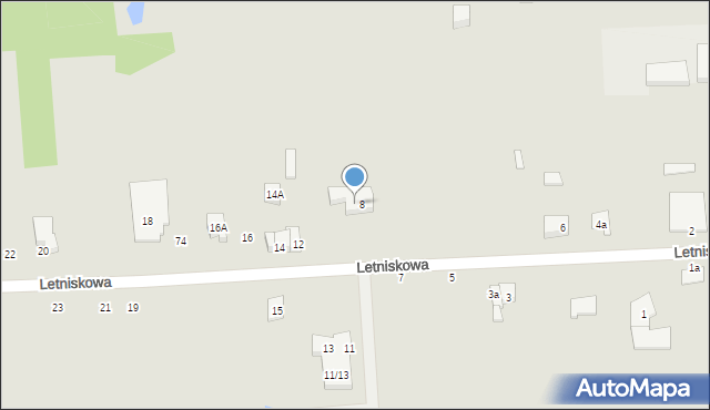 Rzgów, Letniskowa, 8-10a, mapa Rzgów