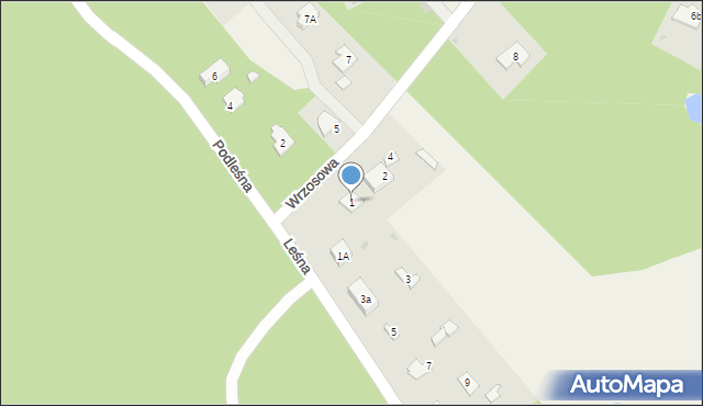 Sade Budy, Leśna, 1, mapa Sade Budy