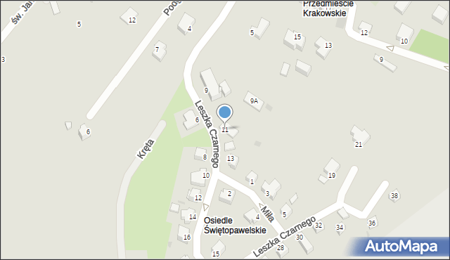 Sandomierz, Leszka Czarnego, 11, mapa Sandomierza