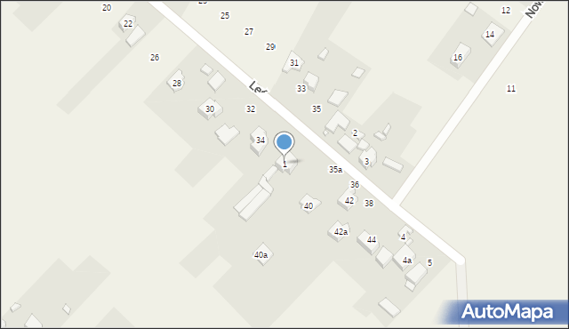 Sarnów, Leśna, 1, mapa Sarnów