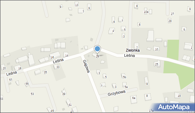 Sasino, Leśna, 29, mapa Sasino