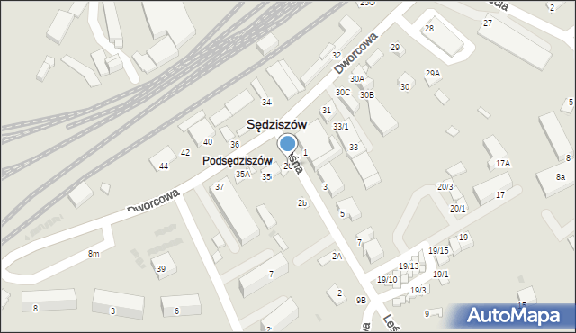 Sędziszów, Leśna, 2C, mapa Sędziszów