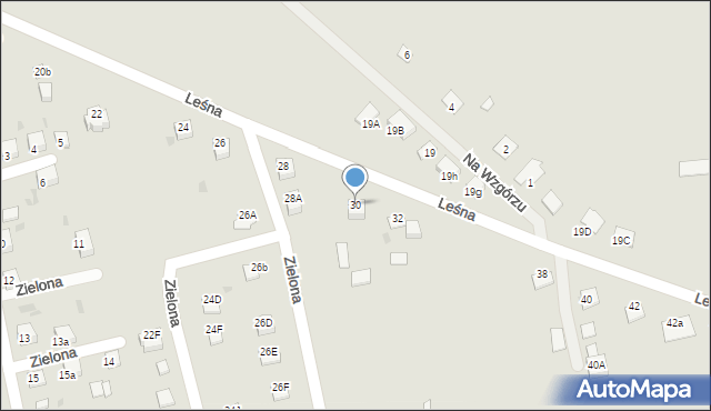 Sędziszów, Leśna, 30, mapa Sędziszów