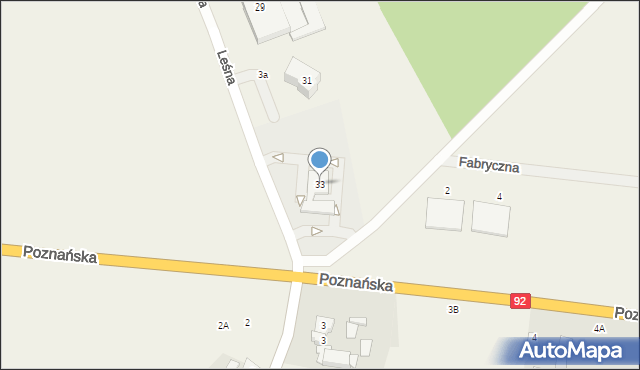 Sękowo, Leśna, 33, mapa Sękowo