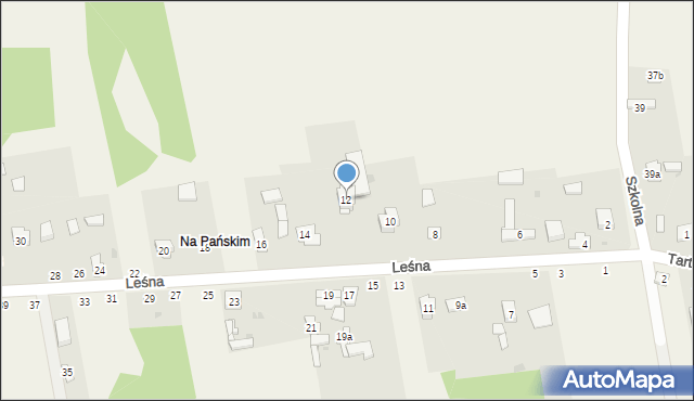 Siedlec, Leśna, 12, mapa Siedlec