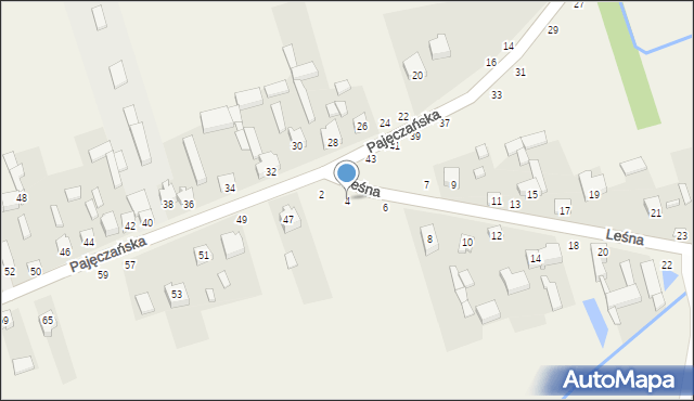 Siedlec, Leśna, 4, mapa Siedlec