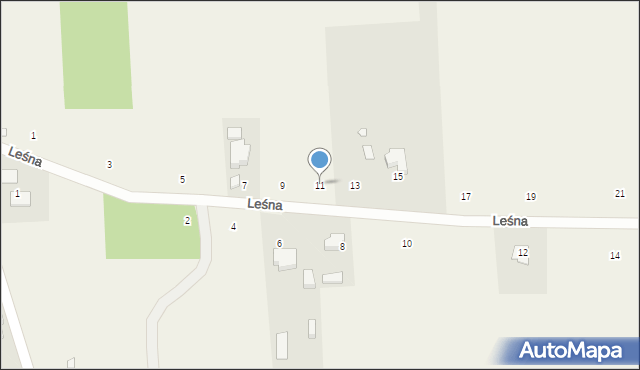 Siedliska, Leśna, 11, mapa Siedliska