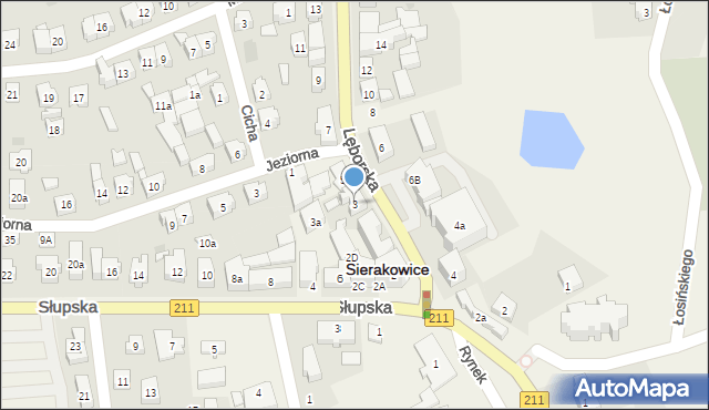 Sierakowice, Lęborska, 3, mapa Sierakowice