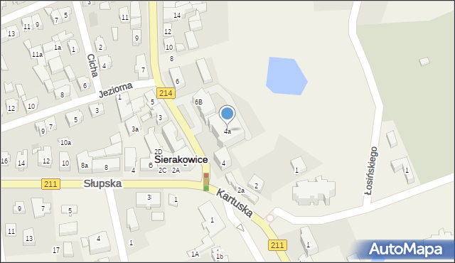 Sierakowice, Lęborska, 4a, mapa Sierakowice