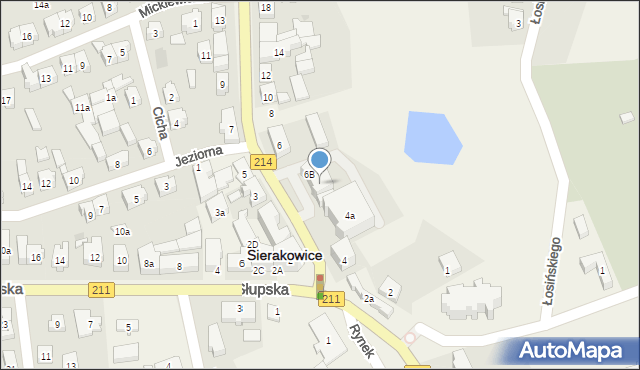 Sierakowice, Lęborska, 6a, mapa Sierakowice