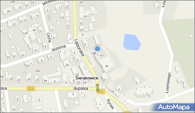 Sierakowice, Lęborska, 6a, mapa Sierakowice