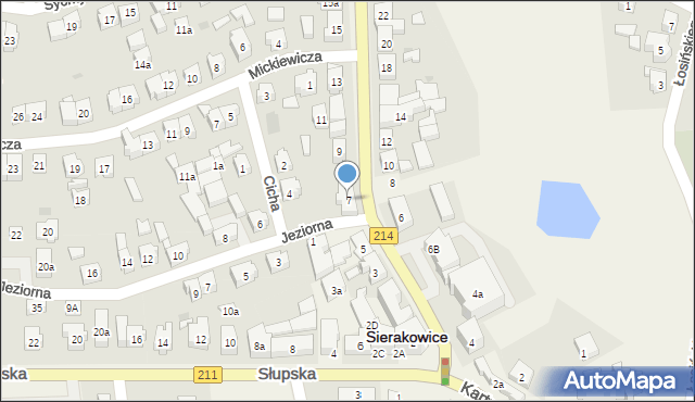 Sierakowice, Lęborska, 7, mapa Sierakowice