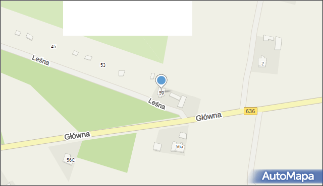 Sitne, Leśna, 59, mapa Sitne
