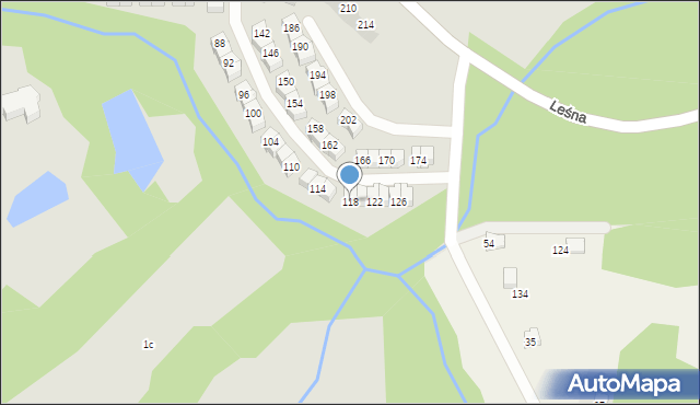 Skawina, Leśna, 118, mapa Skawina