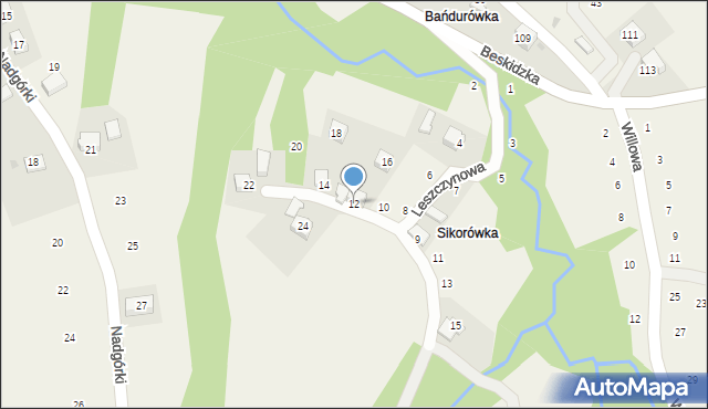 Skawinki, Leszczynowa, 12, mapa Skawinki