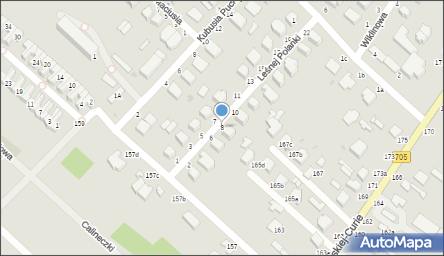 Skierniewice, Leśnej Polanki, 8, mapa Skierniewic