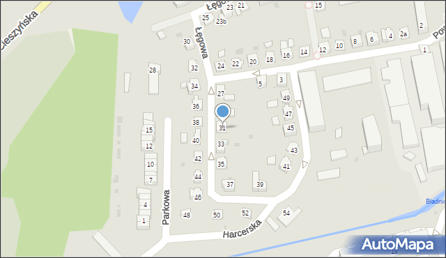 Skoczów, Łęgowa, 31, mapa Skoczów