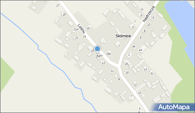 Skórnice, Leśna, 15A, mapa Skórnice