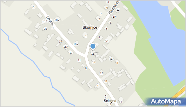 Skórnice, Leśna, 18, mapa Skórnice