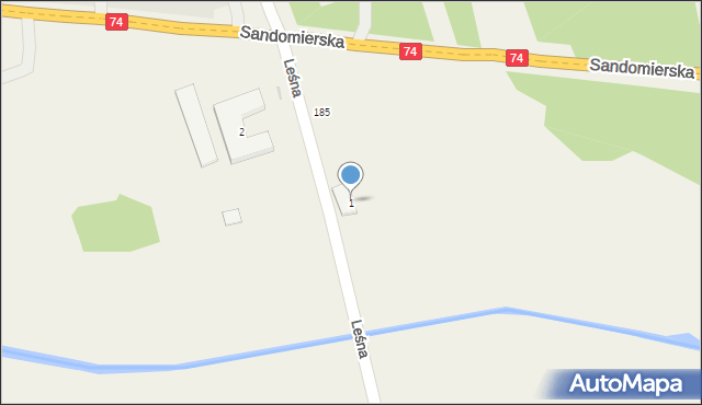 Skorzeszyce, Leśna, 1, mapa Skorzeszyce