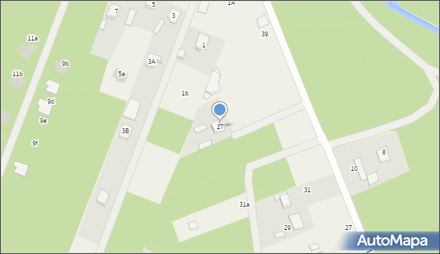 Skrzeszew, Leśna, 17, mapa Skrzeszew