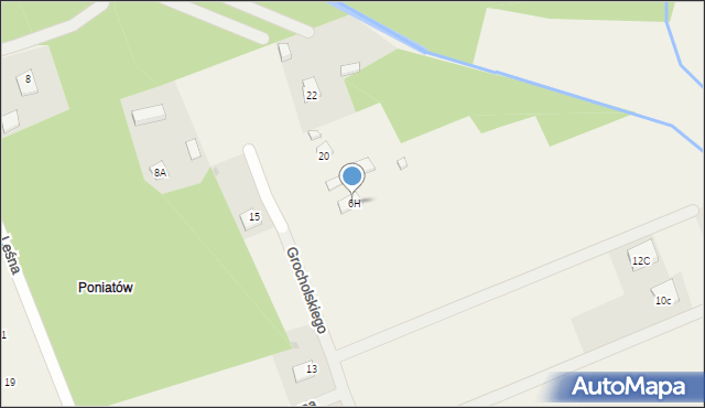 Skrzeszew, Leśna, 6H, mapa Skrzeszew