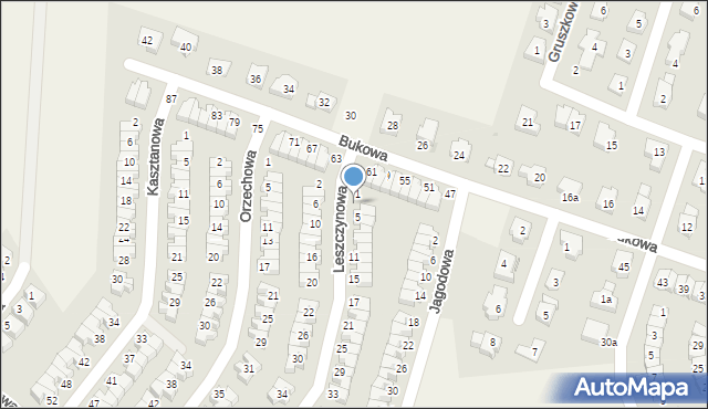 Smolec, Leszczynowa, 3, mapa Smolec