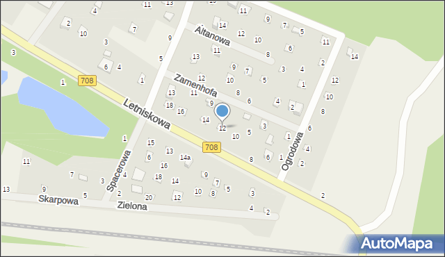 Smolice, Letniskowa, 12, mapa Smolice