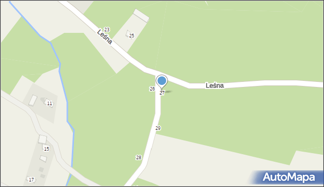 Smyków, Leśna, 27, mapa Smyków